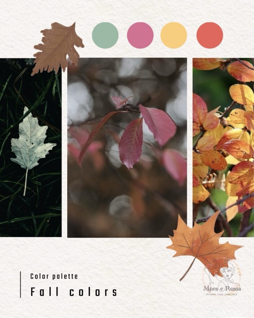 Palette autunnali argilla polimerica, ispirazione e creazione di colori e abbinamenti tema autunnale